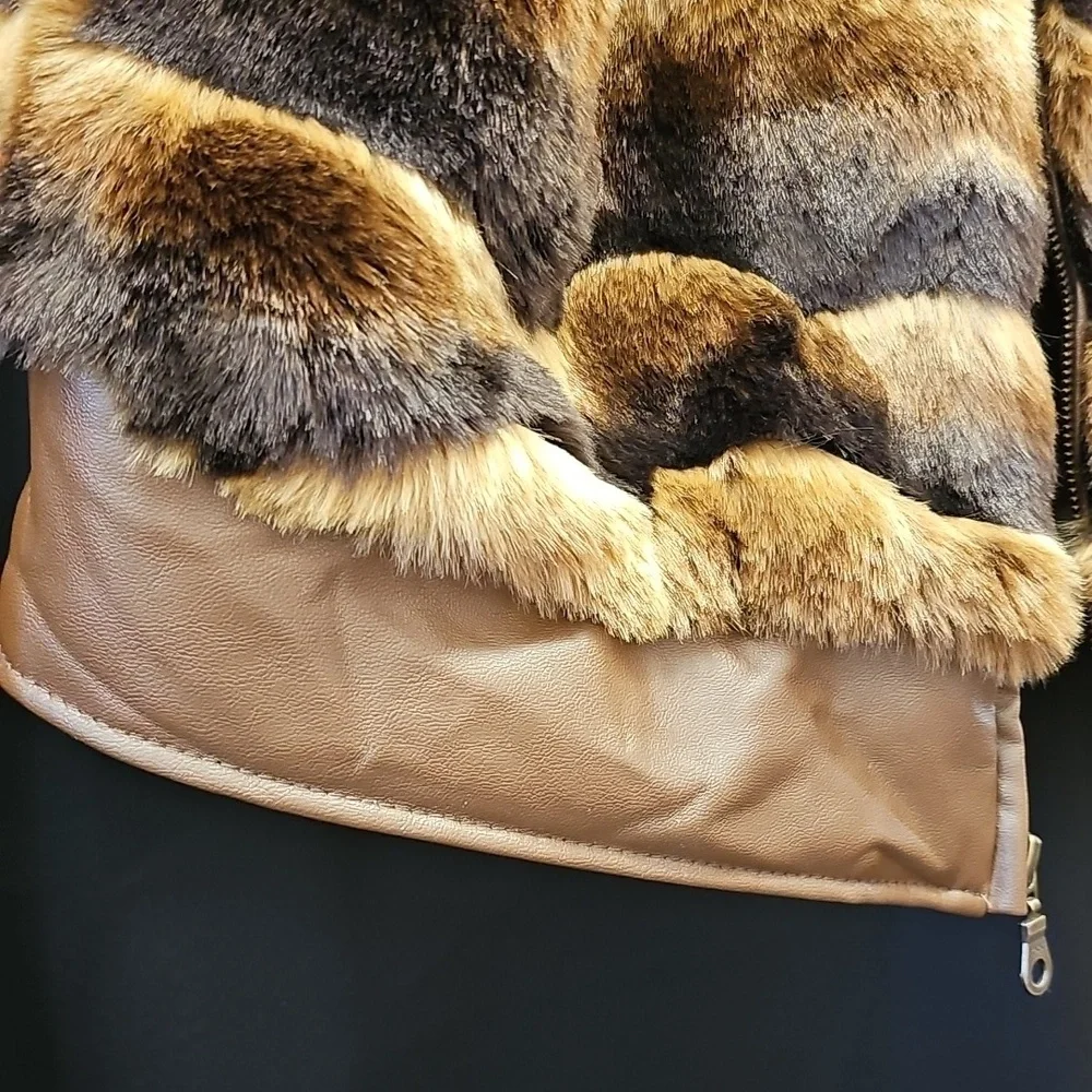 Chico's, Brown, Teddy, Vest, Faux Fur, Animal, Holiday, Casual, Party, Winter